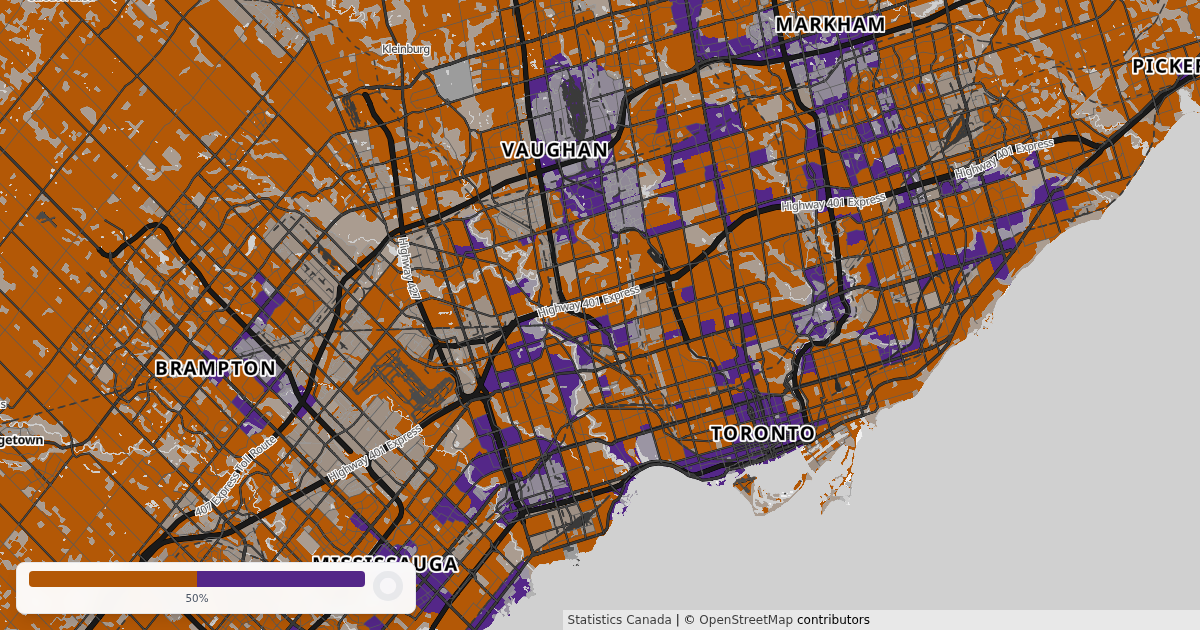 Region Map Urban Rural Rural vs Urban | CensusMapper